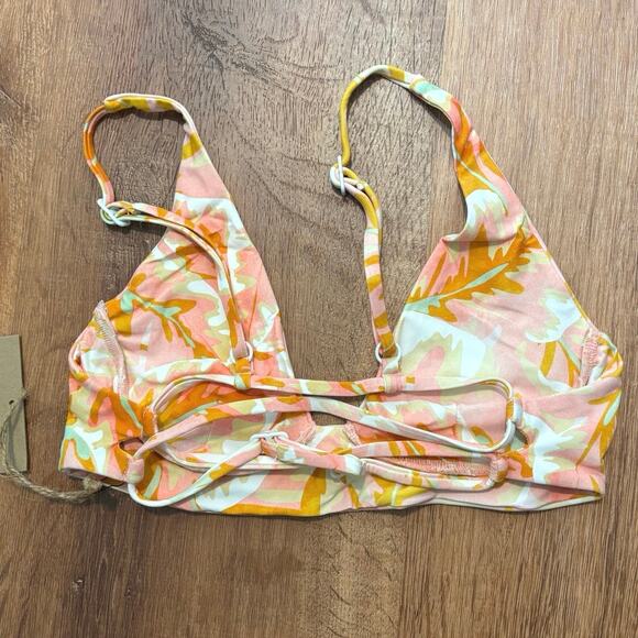 NWT Stone Fox Swim Daya Bikini Top Hot Tropix Print Size XS - Picture 5 of 6